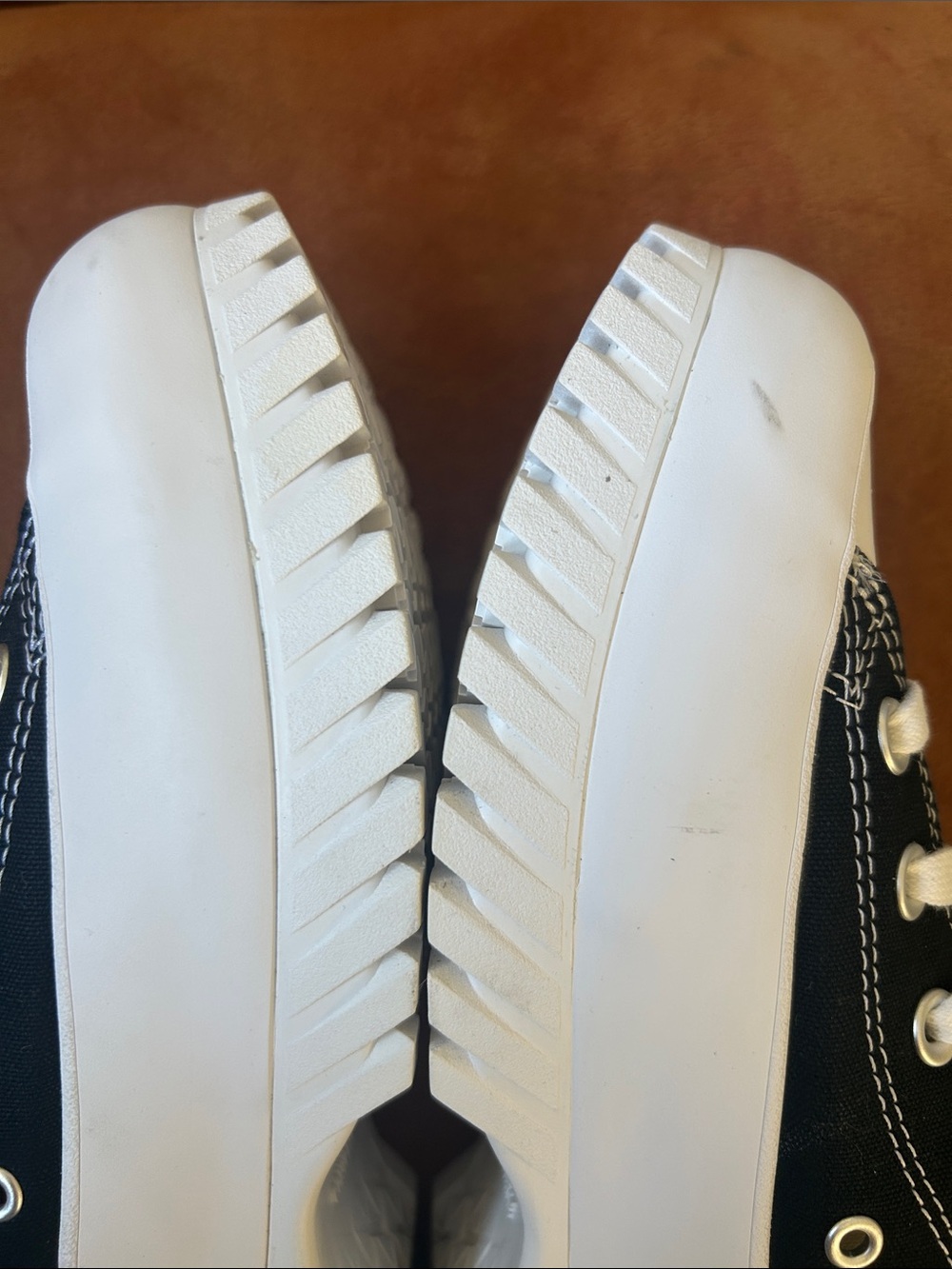 Black High-Top Canvas Platform Sneakers with White Accents - Picture 6 of 12